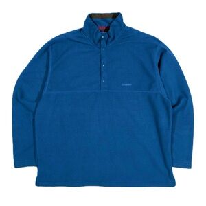VINTAGE PATAGONIA Unisex Micro D-Luxe Pullover Snap T Fleece XL Blue
